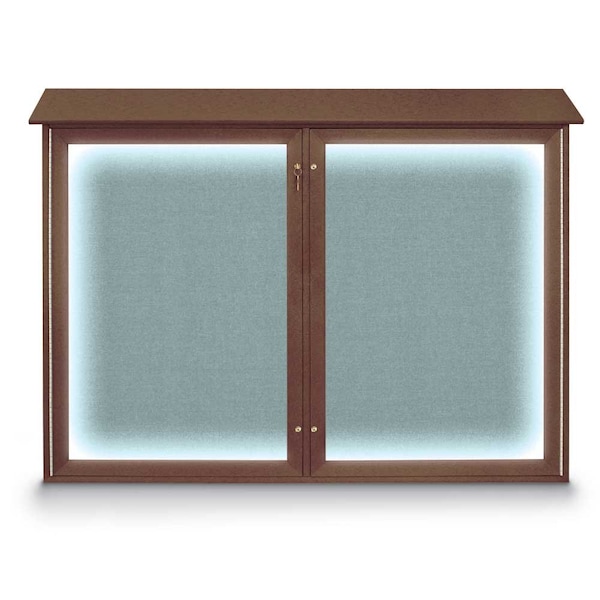 United Visual Products Open Faced Traditional Corkboard, 72x48" UV646A-BLACK-COBACC - main